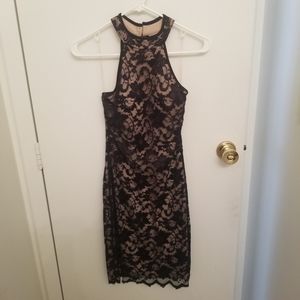 Windsor Bodycon Black Lace Dress Small